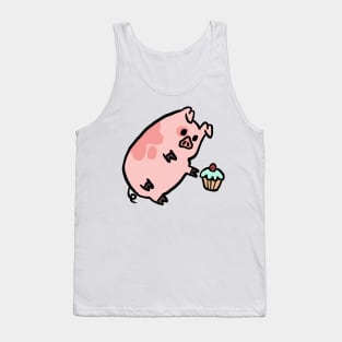 Cute Cartoon Piggy wants Muffin Tank Top